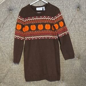 5t Children's Place Brown Pumpkin Sweater Dress